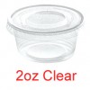 Clear Plastic Cups & Lids 2oz [800 Pcs]